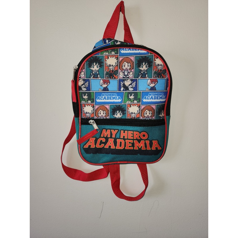Bioworld My Hero Academia Chibi Character Mini Backpack Anime Teal Red